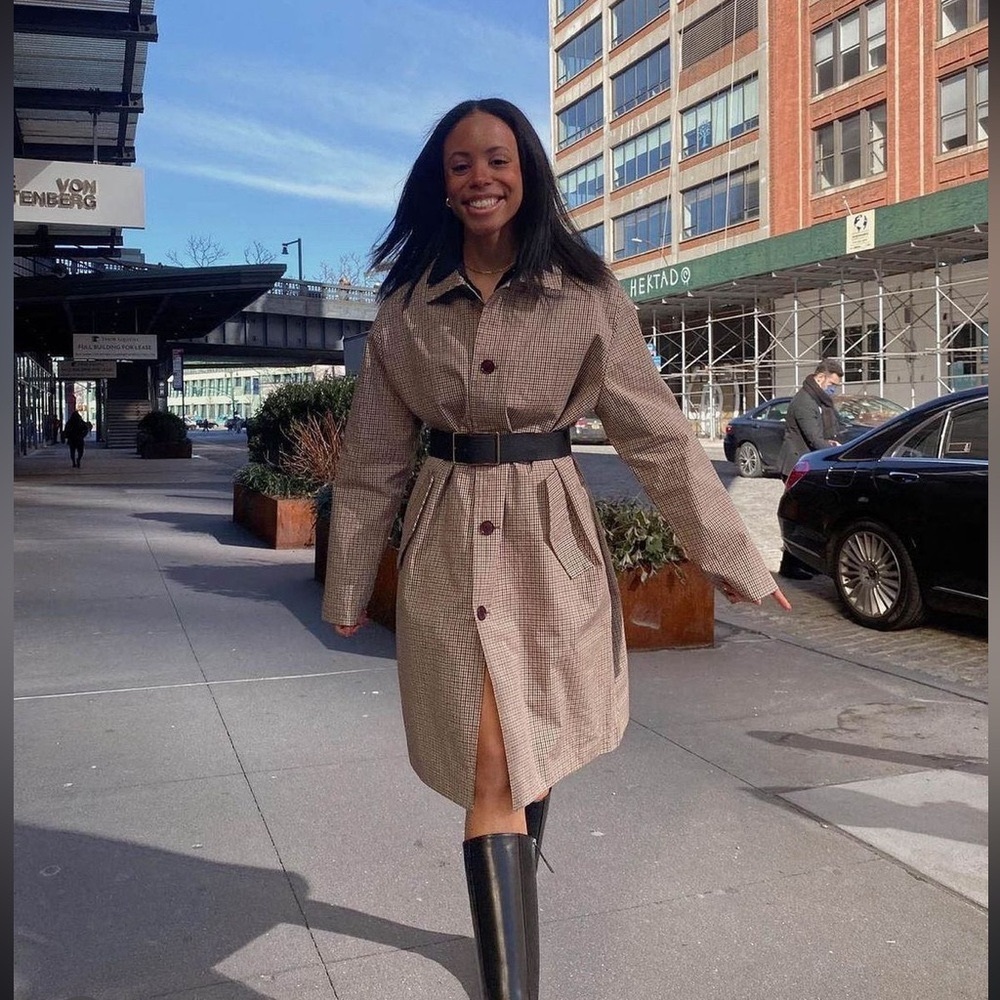 Alex Mill Balmacaan Coat in Shepherd Check